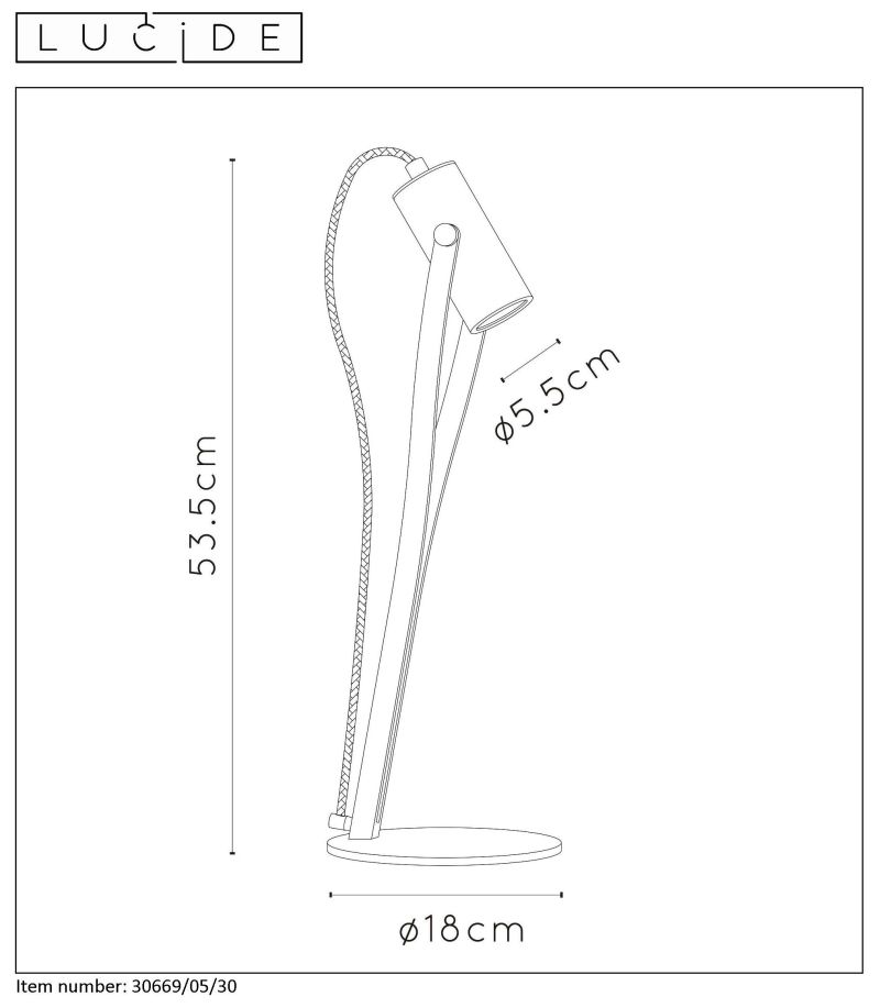 JANTUANO Desk lamp 1x GU10 Black